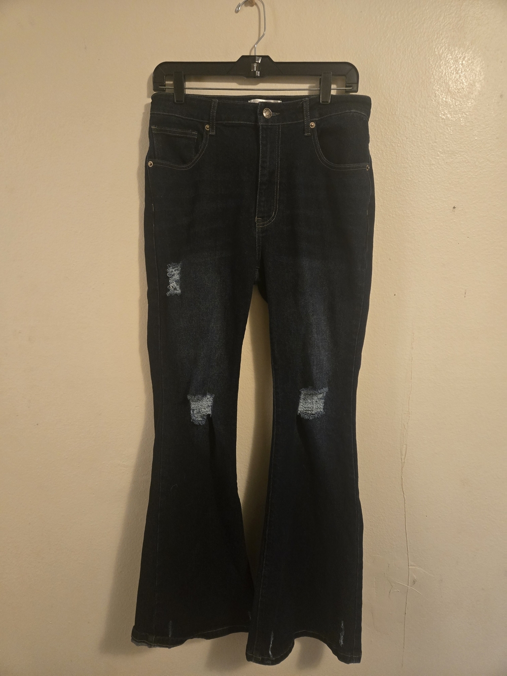 Dynamic Denim Dark Blue Distressed Jeans